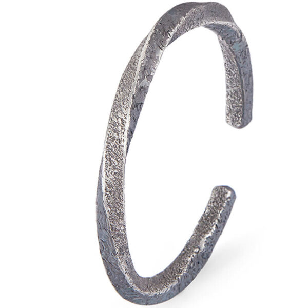 Retro 999 Sterling Silver Möbius Loop Eternal Love Cuff Bracelet Bangle - 图片 9