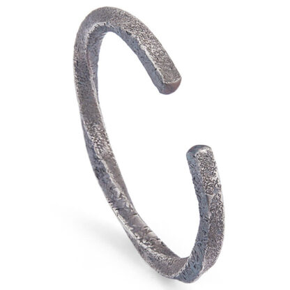 Retro 999 Sterling Silver Möbius Loop Eternal Love Cuff Bracelet Bangle - 图片 4