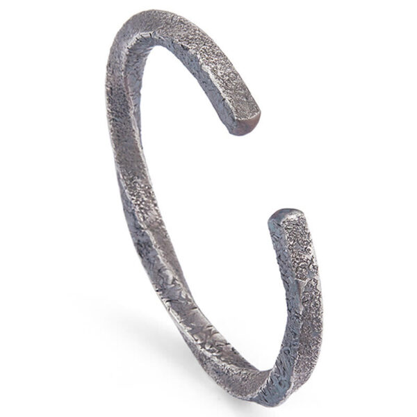 Retro 999 Sterling Silver Möbius Loop Eternal Love Cuff Bracelet Bangle - 图片 4