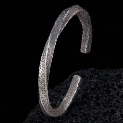Retro 999 Sterling Silver Möbius Loop Eternal Love Cuff Bracelet Bangle - 图片 2