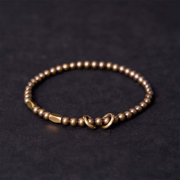 Wealth Self Care Copper Brass Beads Design Couple Bracelet