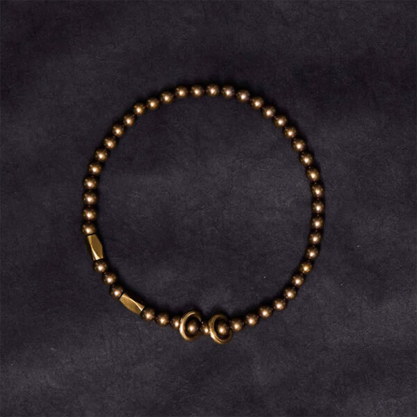 Wealth Self Care Copper Brass Beads Design Couple Bracelet - 图片 4