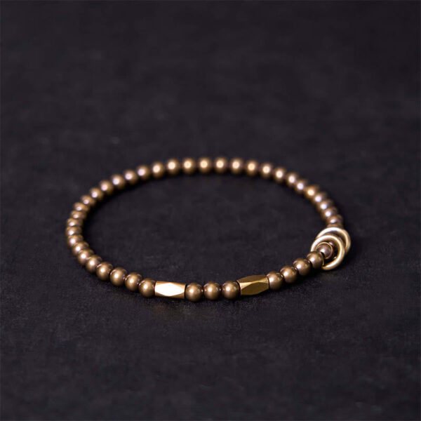 Wealth Self Care Copper Brass Beads Design Couple Bracelet - 图片 2