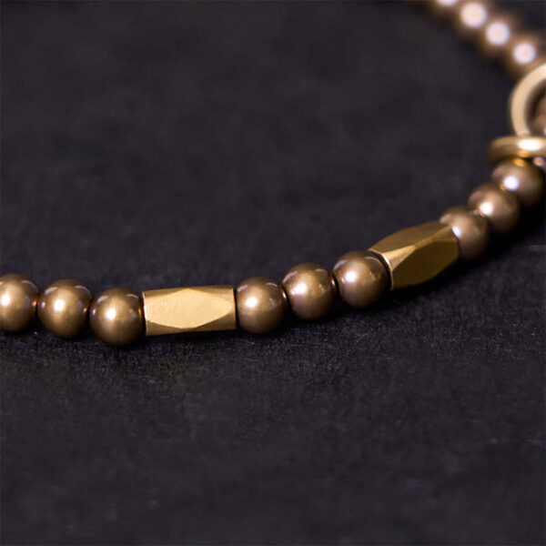 Wealth Self Care Copper Brass Beads Design Couple Bracelet - 图片 8