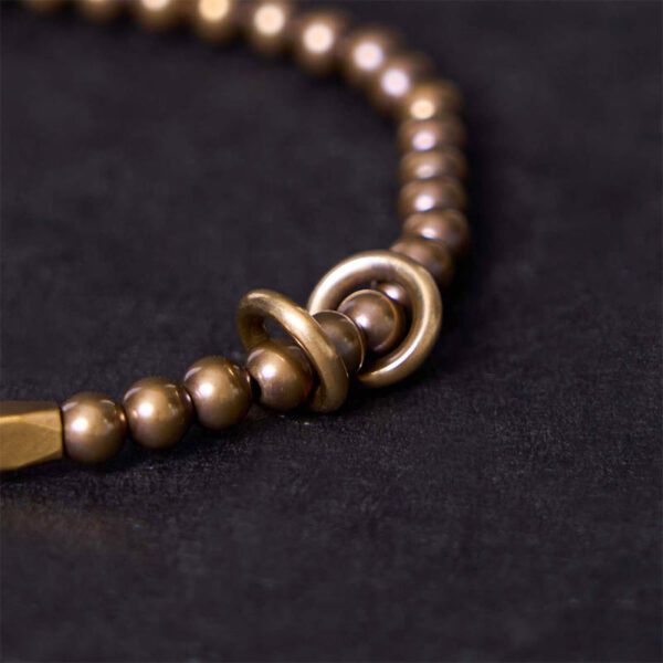 Wealth Self Care Copper Brass Beads Design Couple Bracelet - 图片 3