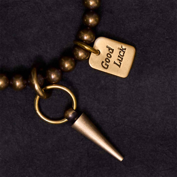 Vintage Copper Brass Beads Fortune Balance Bracelet - 图片 4
