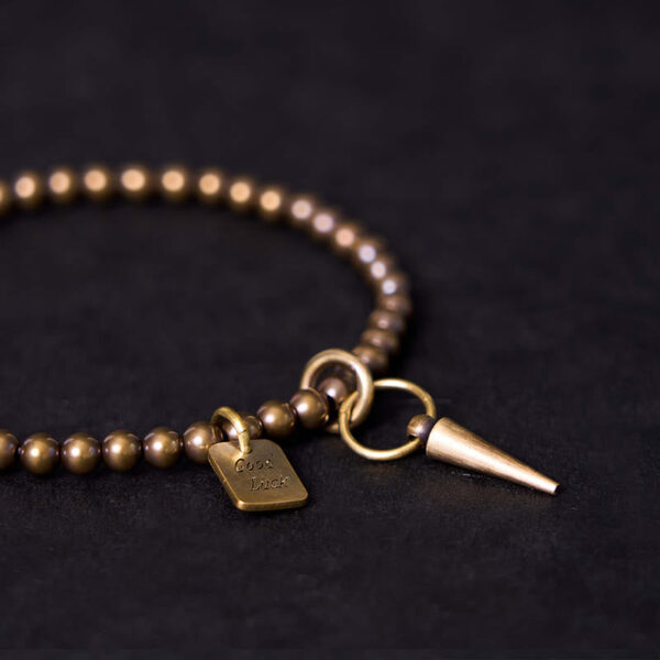 Vintage Copper Brass Beads Fortune Balance Bracelet - 图片 7