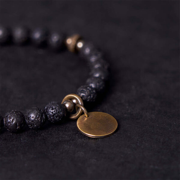 Natural Lava Rock Beads Calm Support Healing Bracelet - 图片 4