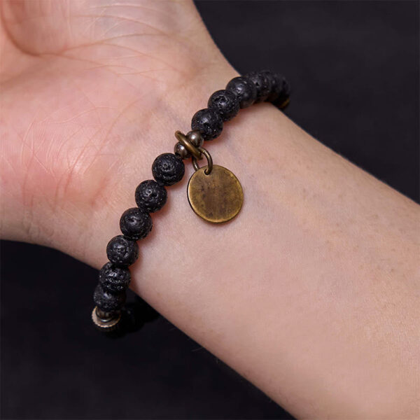 Natural Lava Rock Beads Calm Support Healing Bracelet - 图片 8