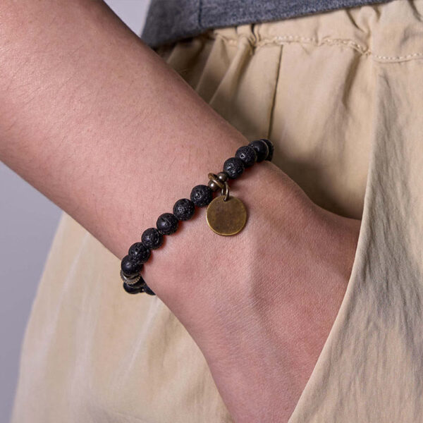 Natural Lava Rock Beads Calm Support Healing Bracelet - 图片 7