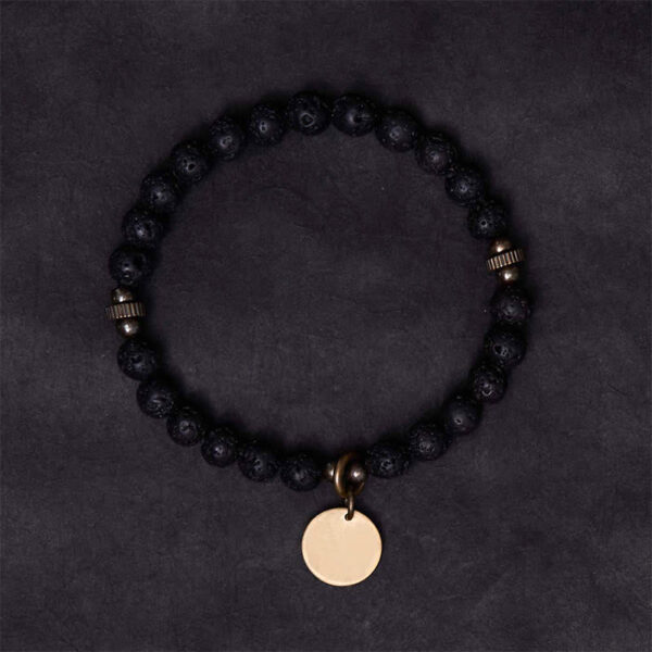 Natural Lava Rock Beads Calm Support Healing Bracelet - 图片 2