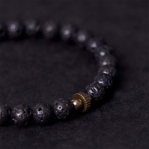 Natural Lava Rock Beads Calm Support Healing Bracelet - 图片 5