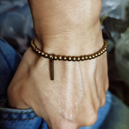 Pure Copper Brass Beads Self Care Healing Bracelet - 图片 5