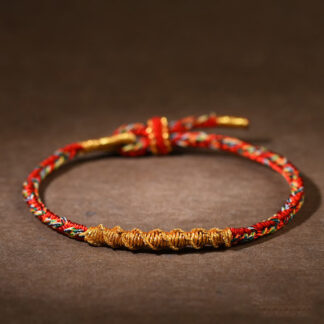 Handmade Chinese Zodiac Natal Buddha Luck Strength Braided Rope Bracelet