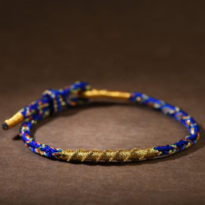 Handmade Chinese Zodiac Natal Buddha Luck Strength Braided Rope Bracelet - 图片 10