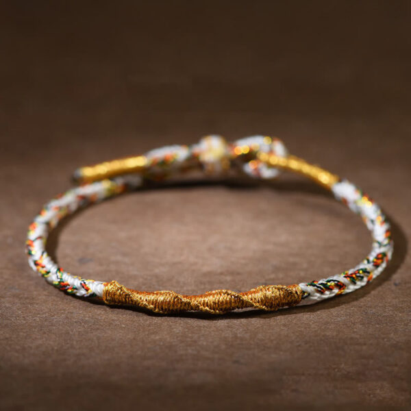 Handmade Chinese Zodiac Natal Buddha Luck Strength Braided Rope Bracelet - 图片 12
