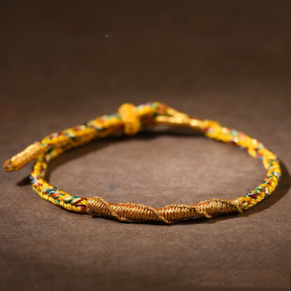 Handmade Chinese Zodiac Natal Buddha Luck Strength Braided Rope Bracelet - 图片 13