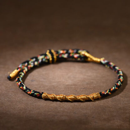 Handmade Chinese Zodiac Natal Buddha Luck Strength Braided Rope Bracelet - 图片 14