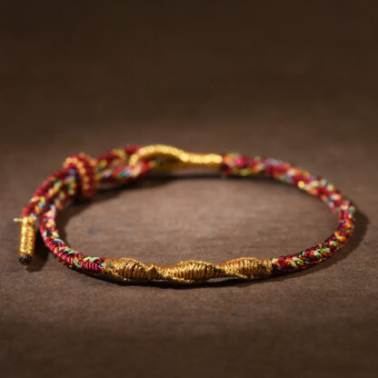 Handmade Chinese Zodiac Natal Buddha Luck Strength Braided Rope Bracelet - 图片 15