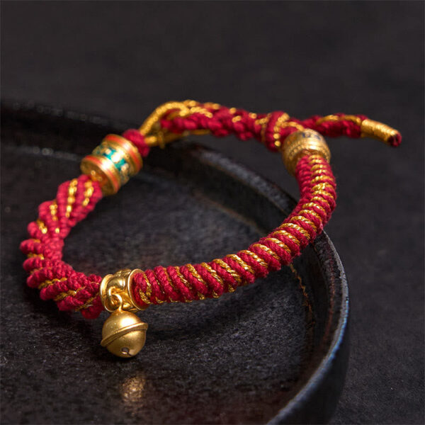 Tibetan Om Mani Padme Hum Carved Zakiram Goddess of Wealth Charm Amulet Bracelet - 图片 10
