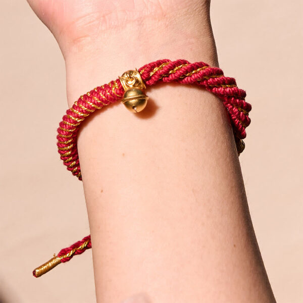 Tibetan Om Mani Padme Hum Carved Zakiram Goddess of Wealth Charm Amulet Bracelet - 图片 13