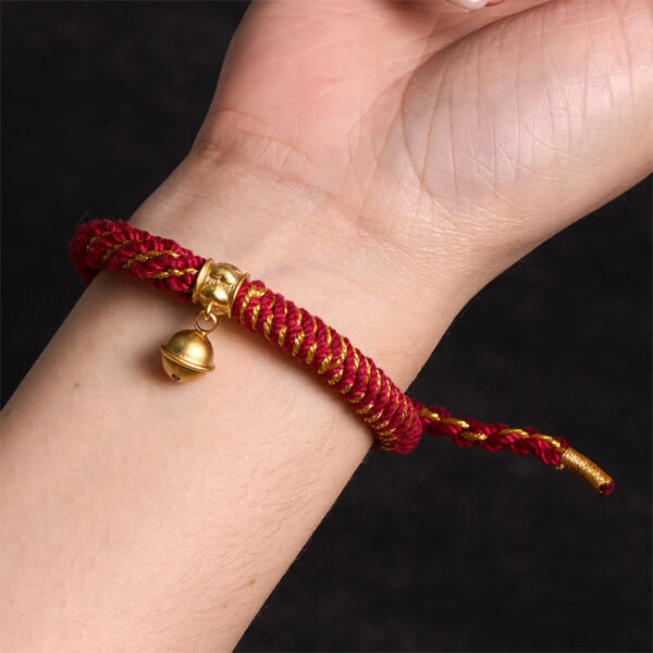 Tibetan Om Mani Padme Hum Carved Zakiram Goddess of Wealth Charm Amulet Bracelet - 图片 12
