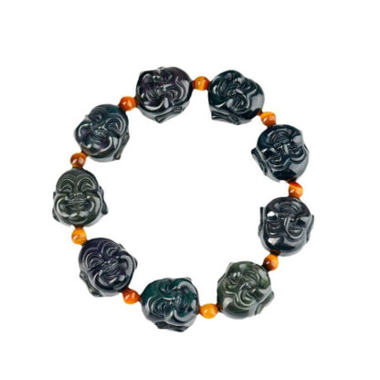 Rainbow Obsidian Laughing Buddha Positive Transformation Bracelet - 图片 6