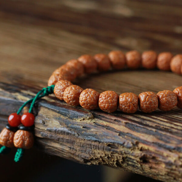 Tibetan Rudraksha Bodhi Seed Agate Wealth Bracelet - 图片 9