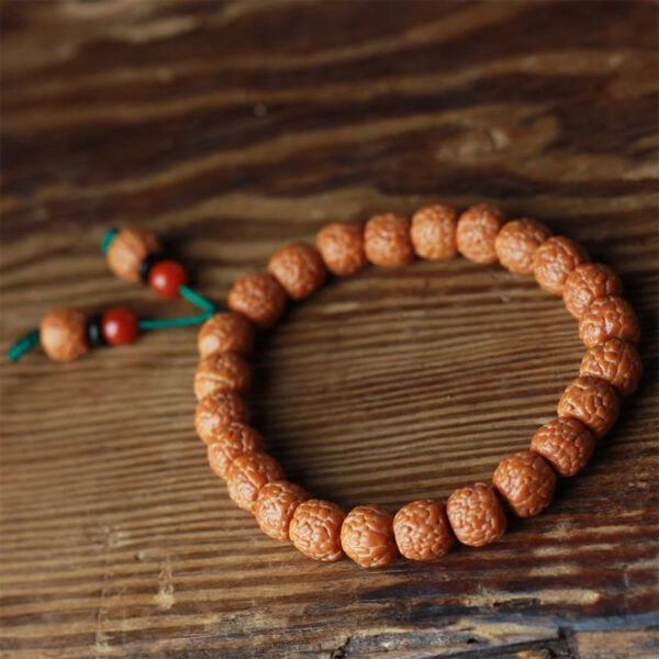 Tibetan Rudraksha Bodhi Seed Agate Wealth Bracelet - 图片 8