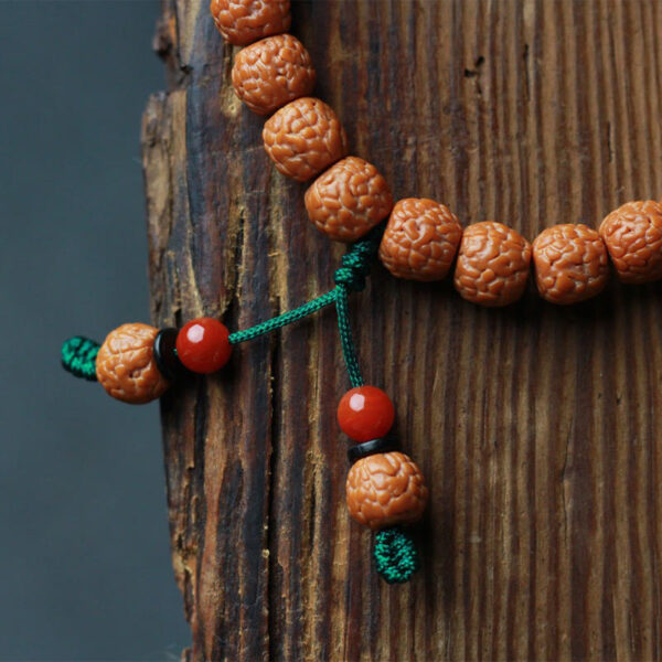 Tibetan Rudraksha Bodhi Seed Agate Wealth Bracelet - 图片 10