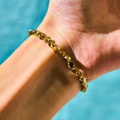 Tibetan Copper Beads Healing Luck Bracelet - 图片 2