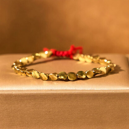 Tibetan Copper Beads Healing Luck Bracelet - 图片 3