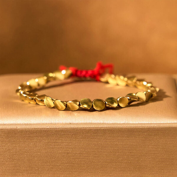 Tibetan Copper Beads Healing Luck Bracelet - 图片 3