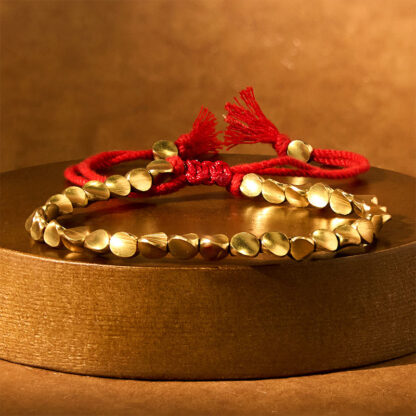 Tibetan Copper Beads Healing Luck Bracelet - 图片 6