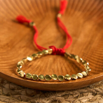 Tibetan Copper Beads Healing Luck Bracelet - 图片 5