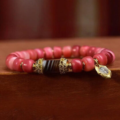 Tibetan Camel Bone Red Agate Luck Bracelet - 图片 6