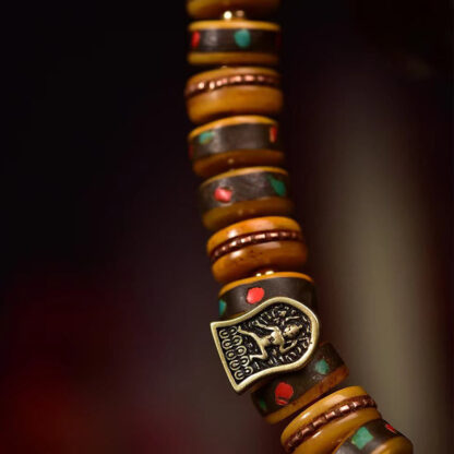 Tibetan Camel Bone Dice Tassel Protection Bracelet - 图片 4