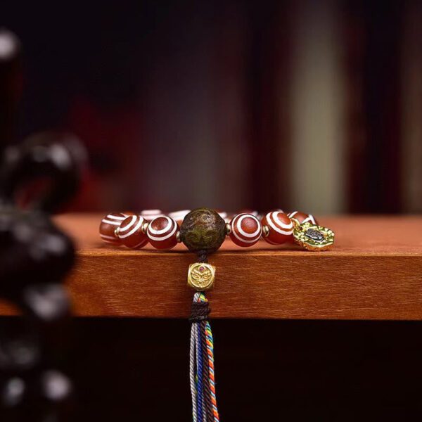Tibetan Zakiram Red Agate Confidence Bracelet - 图片 5