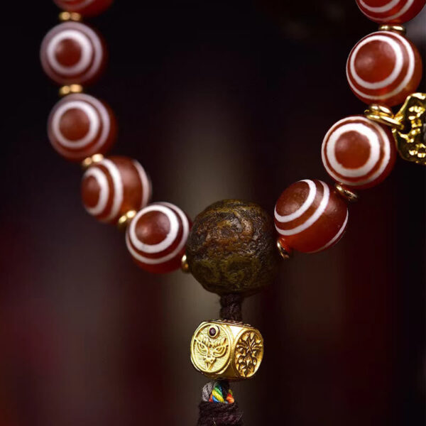 Tibetan Zakiram Red Agate Confidence Bracelet - 图片 4