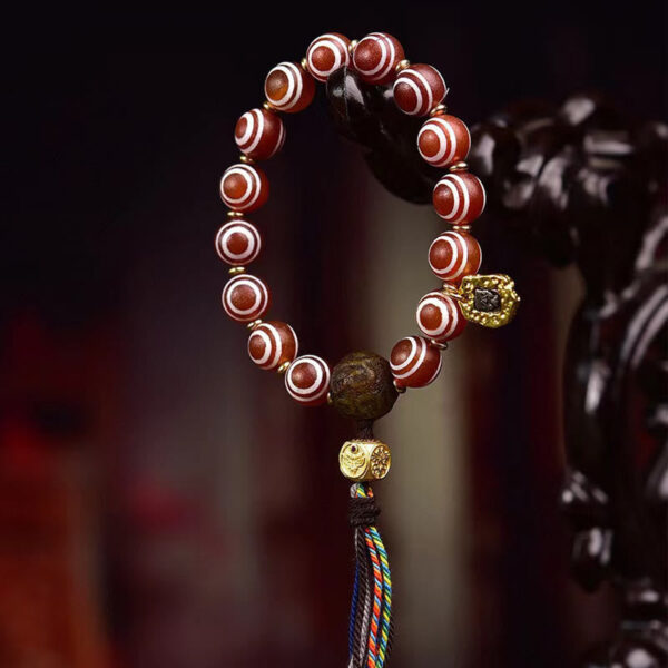 Tibetan Zakiram Red Agate Confidence Bracelet - 图片 3