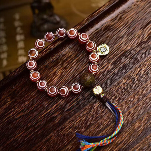 Tibetan Zakiram Red Agate Confidence Bracelet - 图片 2
