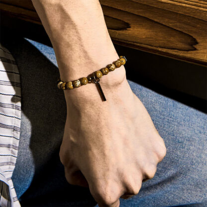 Distressed Design Copper Luck Bracelet - 图片 5