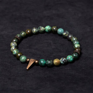 Vintage Distressed Design Turquoise Copper Balance Bracelet