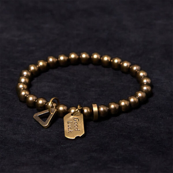 Retro Pure Copper Brass Luck Bracelet - 图片 2
