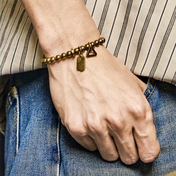 Retro Pure Copper Brass Luck Bracelet - 图片 4