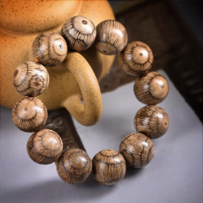 Gnetum Wood Beads Protection Bracelet - 图片 9