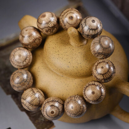 Gnetum Wood Beads Protection Bracelet - 图片 2