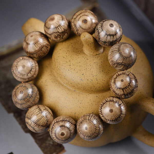 Gnetum Wood Beads Protection Bracelet - 图片 2