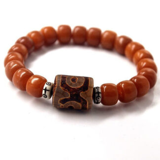 Tibetan Bodhi Seed Dzi Bead Keep Away Evil Spirits Bracelet