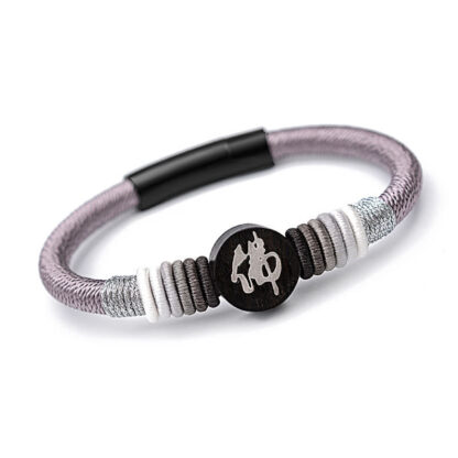 Buddha Stones Buddha Character Ebony Handcrafted Rope Bracelet - 图片 3